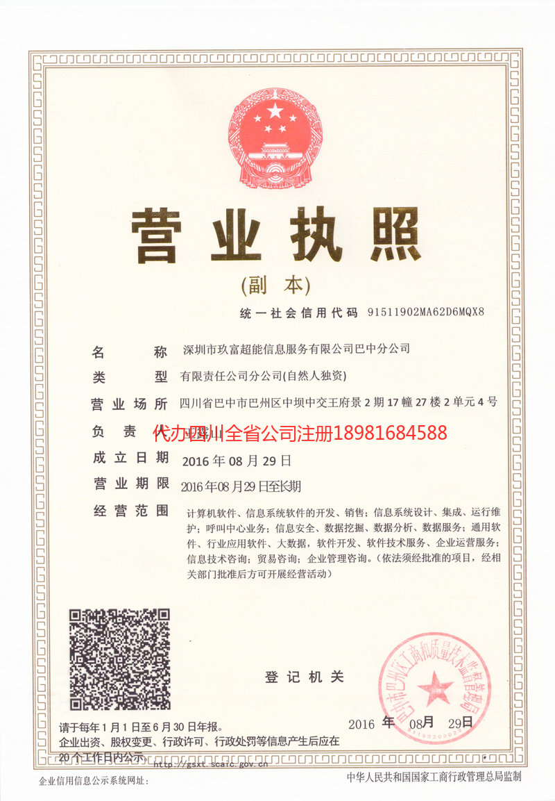 大安大安玖富超能信息服务有限公司